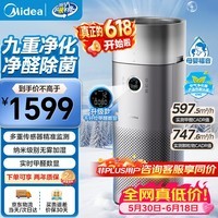 美的(Midea)空气净化器甲醛数显净化无雾加湿器一体 家用除甲醛除异味除烟味除菌消毒除花粉过敏原空气净化机 净化加湿一体