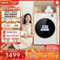 松下(Panasonic)白月光5.0Ultra 滚筒洗衣机 10KG大容量 深净级除毛 换季羽绒洗 XQG100-82M1