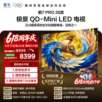 FFALCON雷鸟电视【价保618】【固定挂架送装一体】85英寸 85鹤7 PRO 26款 超薄平板电视85R79A Pro