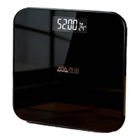 香山体重秤电子秤人体 家用高精准称重体重计高精度人体秤健康减肥秤 LCD大显屏/黑色【充电款】