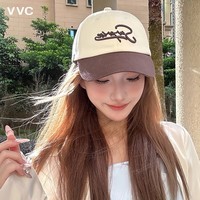 VVC鸭舌帽子男女秋冬棒球帽韩版鸭舌帽潮百搭帽子 低卡棕【热拿铁棒球帽】