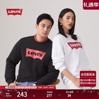 Levi\'s李维斯25年新款情侣美式时尚休闲圆领套头卫衣003YS 黑色 003YS-0001 M