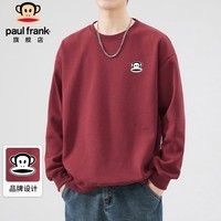 大嘴猴（paul frank）卫衣男士春秋季宽松外套男美式潮牌长袖t恤男装打底衫 酒红色 XL