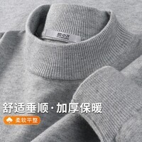 雪中飞（SNOWFLYING）男士半高领厚款毛衣基础百搭秋冬纯色保暖舒适打底套头上衣