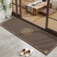 季象新中式入户地垫店铺门口进门垫子阳台长条防滑垫室外吸水脚垫定制 GZN-Y雾蒙中咖 40X60cm