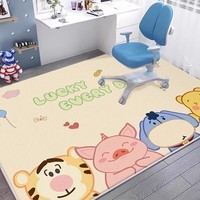 KAYE卡通地毯儿童房间卧室免洗可擦床边毯客厅书房沙发茶几毯防滑垫子 SJR-Y维尼动物园 60X160cm