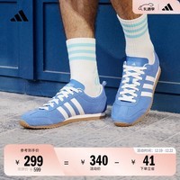 adidas「冰淇淋T头鞋」VS JOG 2.0复古薄底运动鞋阿迪达斯轻运动 融合蓝/亮白/树脂黄(推荐女生买小半码) 38