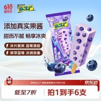 伊利冰工厂 清爽蓝莓棒冰70克*6支
