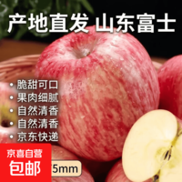 京喜加正宗山东红富士苹果脆甜可口好吃不贵整箱发货生鲜水果丑苹果超市 中果70-75mm 2斤【含箱】净重1.6斤 京东快递-更快更好