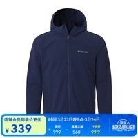 Columbia哥伦比亚软壳衣男秋季衣服外套户外防泼水弹力通勤休闲夹克XO8440 藏蓝色/464 L