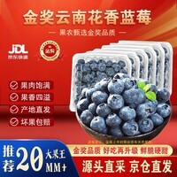 余悦云南国产花香蓝莓【JD直发-多地次日达】高山新鲜水果超甜送礼 6盒【单果15mm+】125g/盒(净100g)