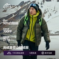 喜马拉雅雨崩鹅绒服700蓬90绒-25°C徒步穿越专业户外防风羽绒服 草木绿 草木绿 700蓬90鹅绒-25°C S 充绒量260g