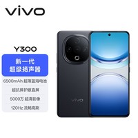 vivo Y300 8GB+256GB 星钻黑 国家补贴 新一代超级扬声器 6500mAh超薄蓝海电池 超抗摔护眼直屏 AI手机