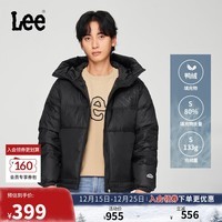 Lee商场同款舒适版连帽男羽绒夹克外套保暖休闲潮流