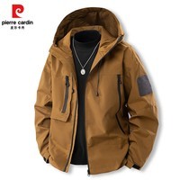 皮尔卡丹冲锋衣男女2025春季户外运动外套保暖防寒登山服情侣款男 咖啡 M