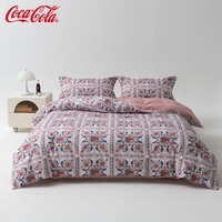 可口可乐四件套亲肤磨毛床上用品单双人宿舍床单被套套件 沙滩派对 1.2m床三件套 床单款 被套150*200cm