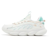 361°男鞋休闲鞋冬季潮搭加毛加绒保暖防寒舒适棉鞋休闲板鞋女 【女】羽毛白/漂白浅绿2203BF-2 40