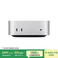 Apple/苹果AI电脑/【10Gb 以太网】Mac mini迷你主机 M4银色(10+10核) 24G 256G台式电脑主机