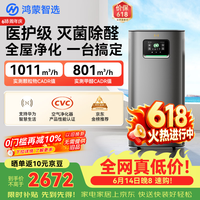 鸿蒙智选720支持华为智慧生活空气净化器3Pro增强版 铂金除甲醛烟味宠物吸毛母婴新房家用价保618