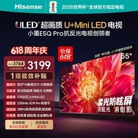 海信电视【价保618】小墨E5Q Pro 55英寸 520分区U+Mini LED 信芯芯片 288Hz高刷 能效补贴