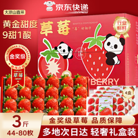 勿语大凉山露天种植草莓 新鲜草莓现摘礼盒装产地直发10年老店 4盒中大果单果12g+ (44-60枚)净重2.2-2.6斤