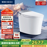 恒洁（HEGII）智能马桶H5 智控翻盖舒沐洗脚感冲水无水压限制坐便器DCE717A-305