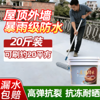 琨盛防水涂料屋顶防水胶补漏裂缝渗水防水材料楼顶堵漏王室外防晒防冻 【水泥色20斤】升级抗冻抗裂单遍约20平