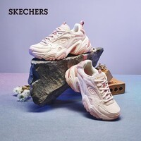 斯凯奇（Skechers）秋冬季机甲鞋二代休闲运动鞋女士老爹鞋缓震复古女鞋149916  女款/粉色/PINK 37 尺码偏大半码，建议选小半码