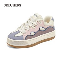 斯凯奇（Skechers）女鞋斑斓面包鞋厚底增高板鞋巨好看的鞋运动休闲鞋177782 白色/多彩色/WMLT 39