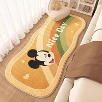 KAYE仿羊绒床边地毯卧室儿童房可爱长条毯子家用加厚客厅卡通飘窗垫子 FYR-彩红米奇 50x140cm