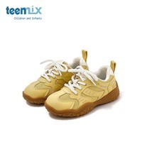 天美意天美意童鞋2025年春秋新款女童男童软底时尚舒适百搭中大童休闲鞋 黄色 33