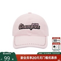 Champion【Big Heart联名】爱很大冠军棒球帽女情侣鸭舌帽遮阳帽 微玫瑰红 均码