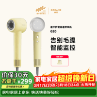 追觅韶光G20家用电吹风恒温速干吹风筒负离子高速护发无叶吹风机蜂蜜黄AHD12B 送礼礼物