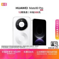 HUAWEI Mate 80 Pro 麒麟9030 12GB+512GB雪域白 第二代红枫影像 鸿蒙AI户外探索模式鸿蒙系统华为手机