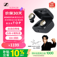 森海塞尔(Sennheiser)【宋威龙同款】MOMENTUM真无线4代蓝牙耳机 特别设计版 主动降噪 曜金黑 618 礼物 适用苹果华为