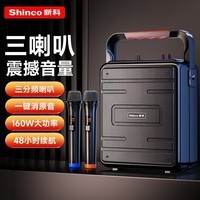 新科D88 无线蓝牙音箱户外大音量广场舞音响小型家用收音机手提便携式带麦克风地摊摆摊喇叭双麦版
