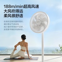 艾美特（AIRMATE）直流变频风扇落地扇一级能效轻音家用卧室客厅办公室空气循环扇遥控节能台式桌面电风扇FS30-RD121