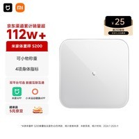 米家（MIJIA）小米智能体重秤S200 白色 双接家用健康秤电子秤人物双模式 APP高精准数据测量 智能分析 减肥专用