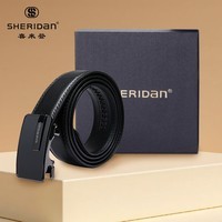 喜来登(SHERIDAN)牛皮腰带 商务休闲 通勤自动扣皮带 礼盒装 情人节礼物送男友 NL521551S