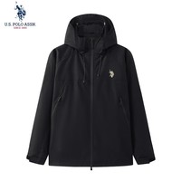 U.S. POLO ASSN.冲锋衣保罗秋冬季户外运动夹克三合一登山服外套上衣男装 黑色【三合一】 M 165（105-120斤左右）