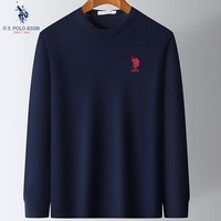 U.S. POLO ASSN.保罗针织衫男休闲时尚圆领毛衣男秋季款男式针织衫 藏青 M 165（105-120斤左右）