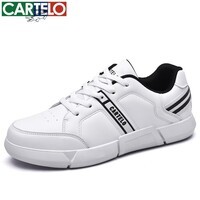 卡帝乐鳄鱼男鞋网面透气休闲鞋2024春夏季新款厚底防滑潮流百搭男士运动鞋 白黑[四季款]QH2208 42
