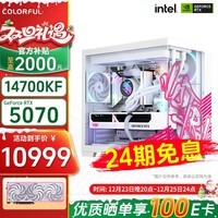 七彩虹【24期免息】RTX5090D 5080 5070 Ti主机14700KF组装电脑AI设计电竞直播游戏整机 14700KF+5070主机【24期免息】