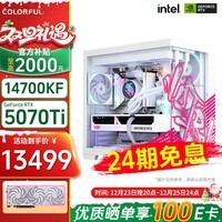 七彩虹【24期免息】RTX5090D 5080 5070 Ti主机14700KF组装电脑AI设计电竞直播游戏整机 14700KF+5070Ti主机【24期免息】