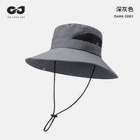 GOLOVEJOY夏季防晒渔夫帽男女士户外登山帽钓鱼舒适透气遮阳太阳帽 【XMZ74】深灰色 均码