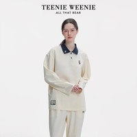 Teenie Weenie小熊睡衣情侣春夏季2025新款休闲宽松复古学院刺绣长袖家居服套装 【长袖长裤】女款-栀子白 M
