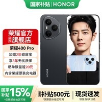 荣耀400pro 国家补贴15% 新品5G手机 手机荣耀 幻夜黑 12GB+512GB 官方标配