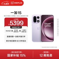 一加 15 16GB+1TB 雾光紫 手机oppo 第五代骁龙 8 至尊版 165Hz 超高刷 旗舰游戏电竞5G新机 国家补贴