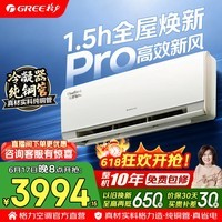 格力新风空调 云舒氧pro 1.5匹 新一级能效 Ai省电 舒适风 变频冷暖 纯铜管 壁挂式挂机 家电国家补贴 1.5匹 云舒氧Pro Ai省电 鲜氧新风