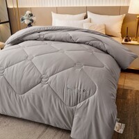 澳洲100羊毛被子冬被加厚保暖被芯棉被褥单人学生宿舍春秋 优雅灰 200*230cm  6斤